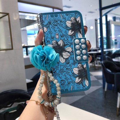 Fashion wallet Floral Clamshell Phone Case - LVCASE