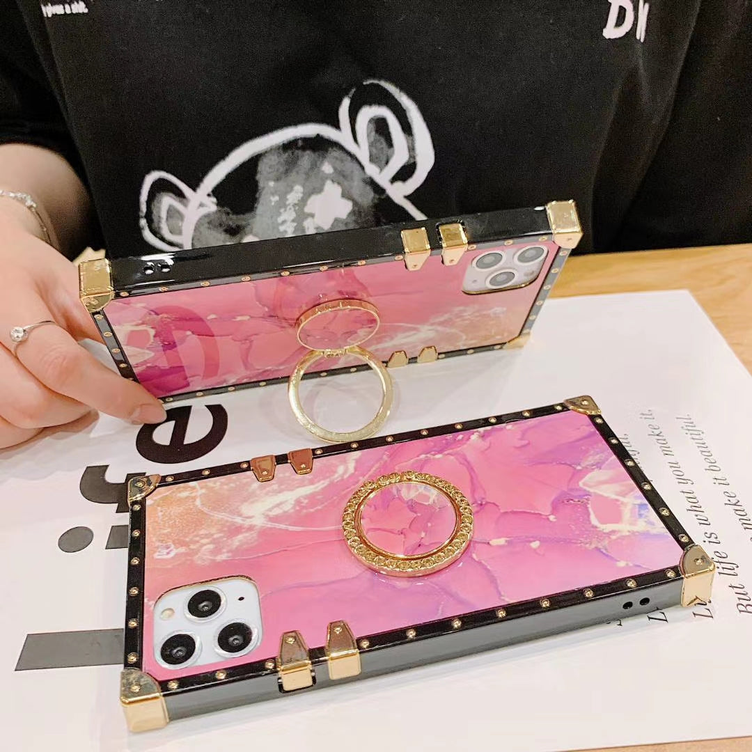 Pink square phone case for iphone