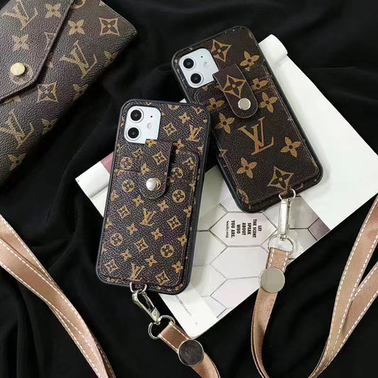 Classic leather card pocket phone case