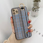 Retro Check Wristband Phone Case for Samsung