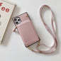 Zipper card bag square phone case for iphone