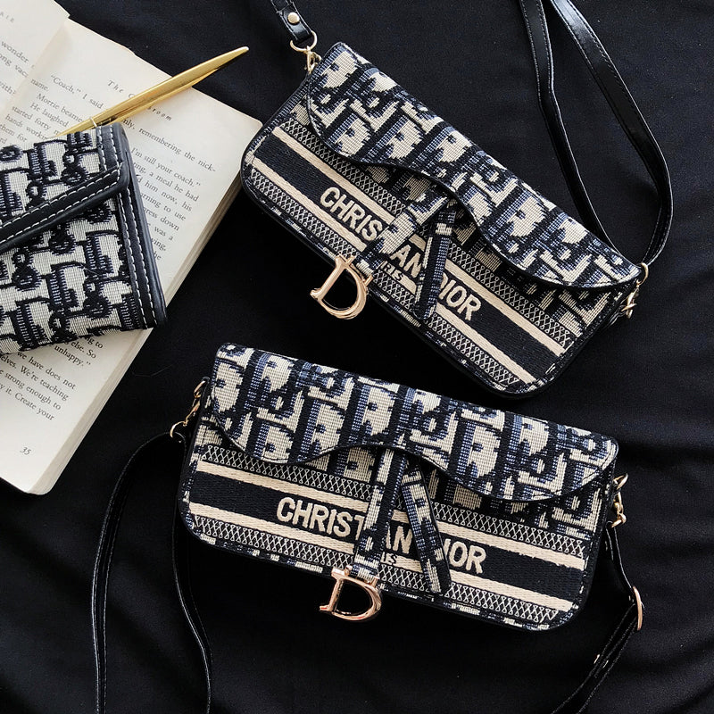 Embroidered mobile phone coin purse