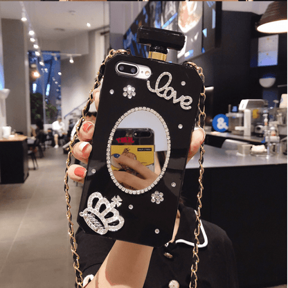 Perfume Bottle Hanging Neck Chain Phone Case - LVCASE