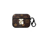 Retro flower  leather Airpods case