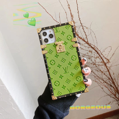 Vintage embossed square phone case