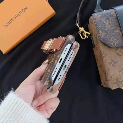 Vintage letter wrist phone case For iphone