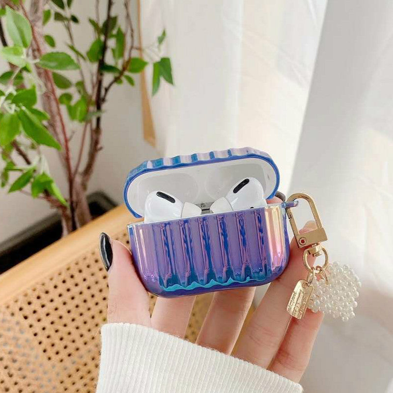 Colorful  Pearl love pendant Airpods case