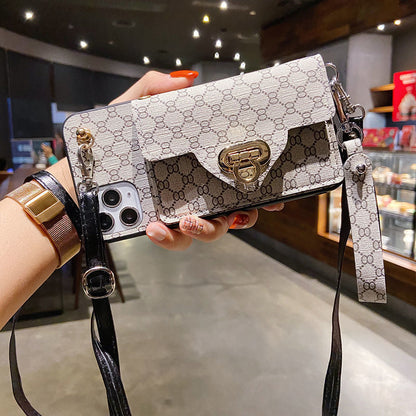 Lock coin purse messenger phone case