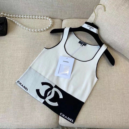 Fashion black white crop top