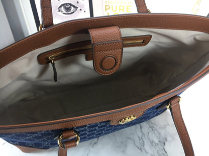 Denim 38*28*14cm handbag