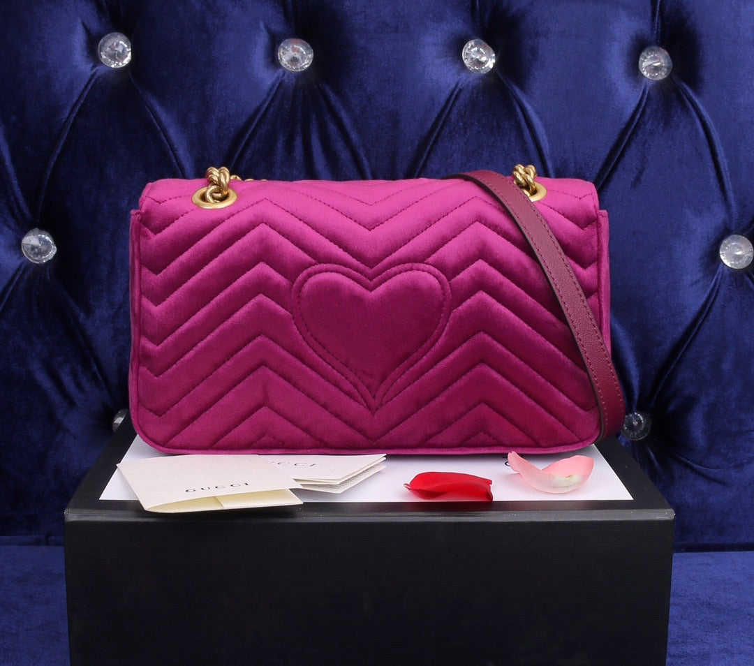 velvet handbag