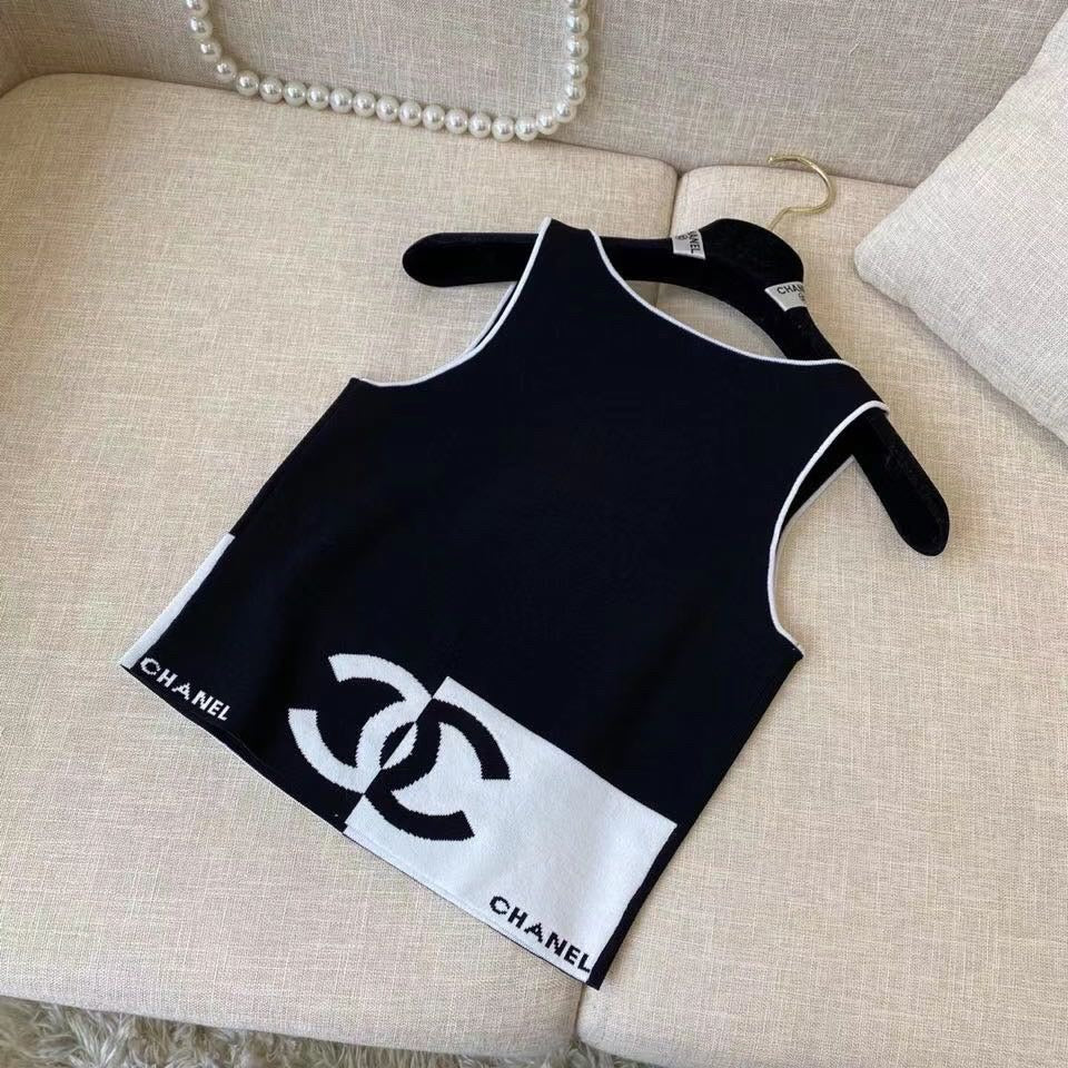 Fashion black white crop top