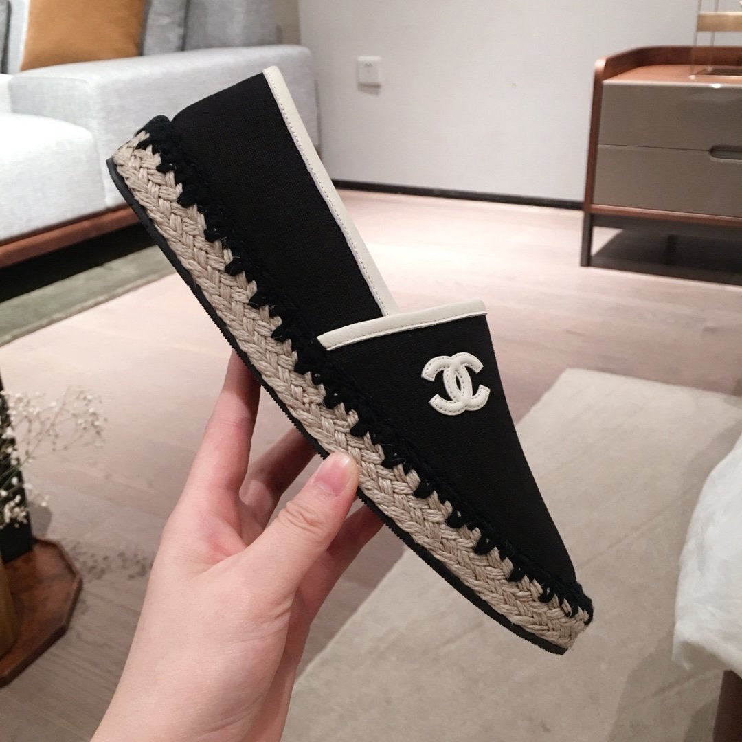 Fashion black espadrilles