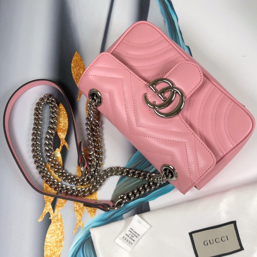 G pink 22cm women handbag