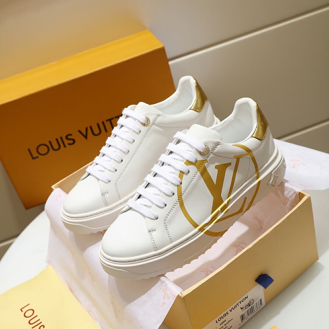 L V - W H I T E - R O U N D - T O W N - S N E A K E R S - 2 Colours Available