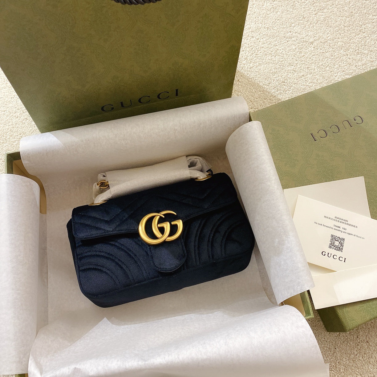 velvet handbag