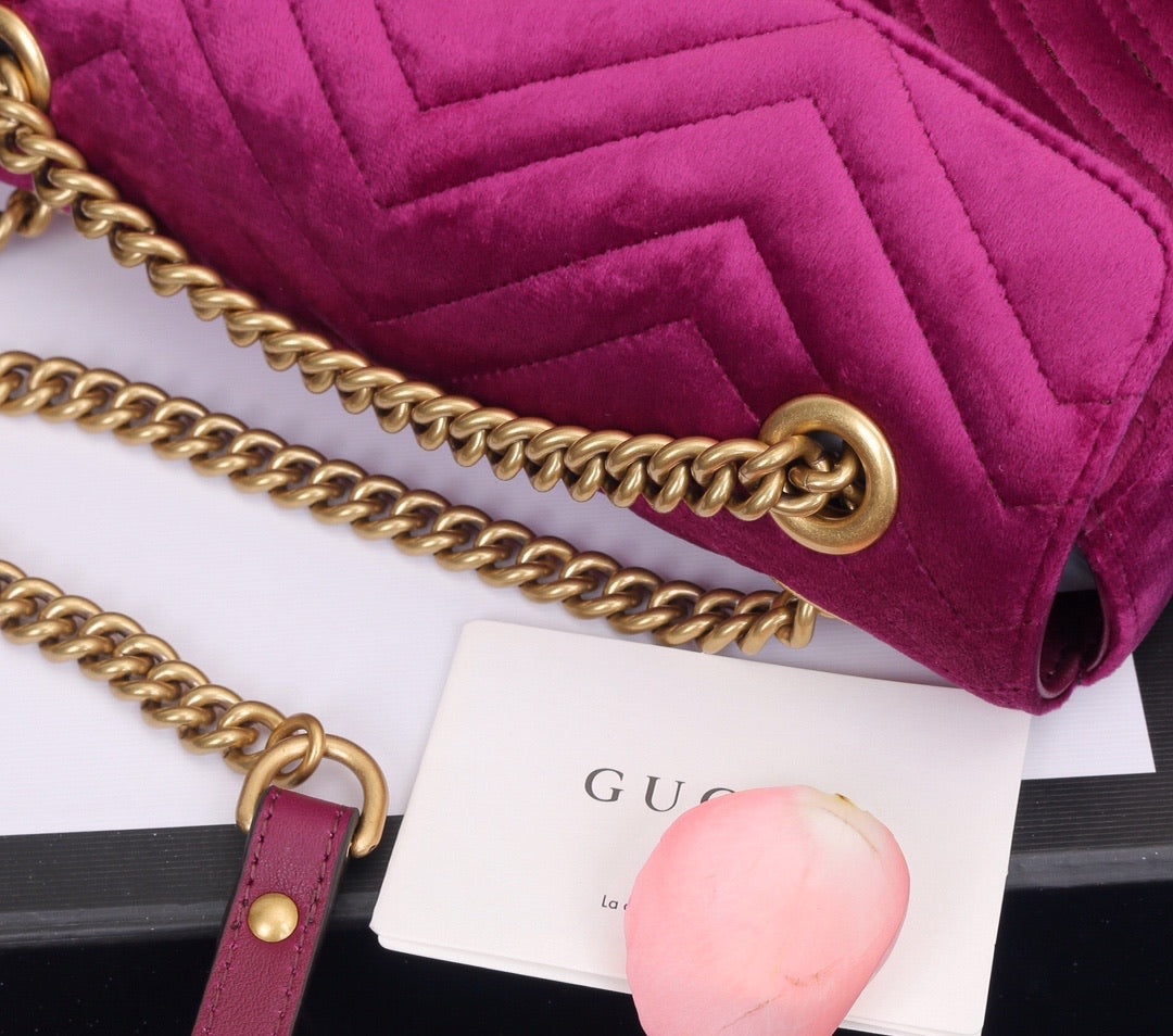 velvet handbag